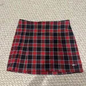 Tommy Hilfiger Red and Black Plaid Mini Skirt